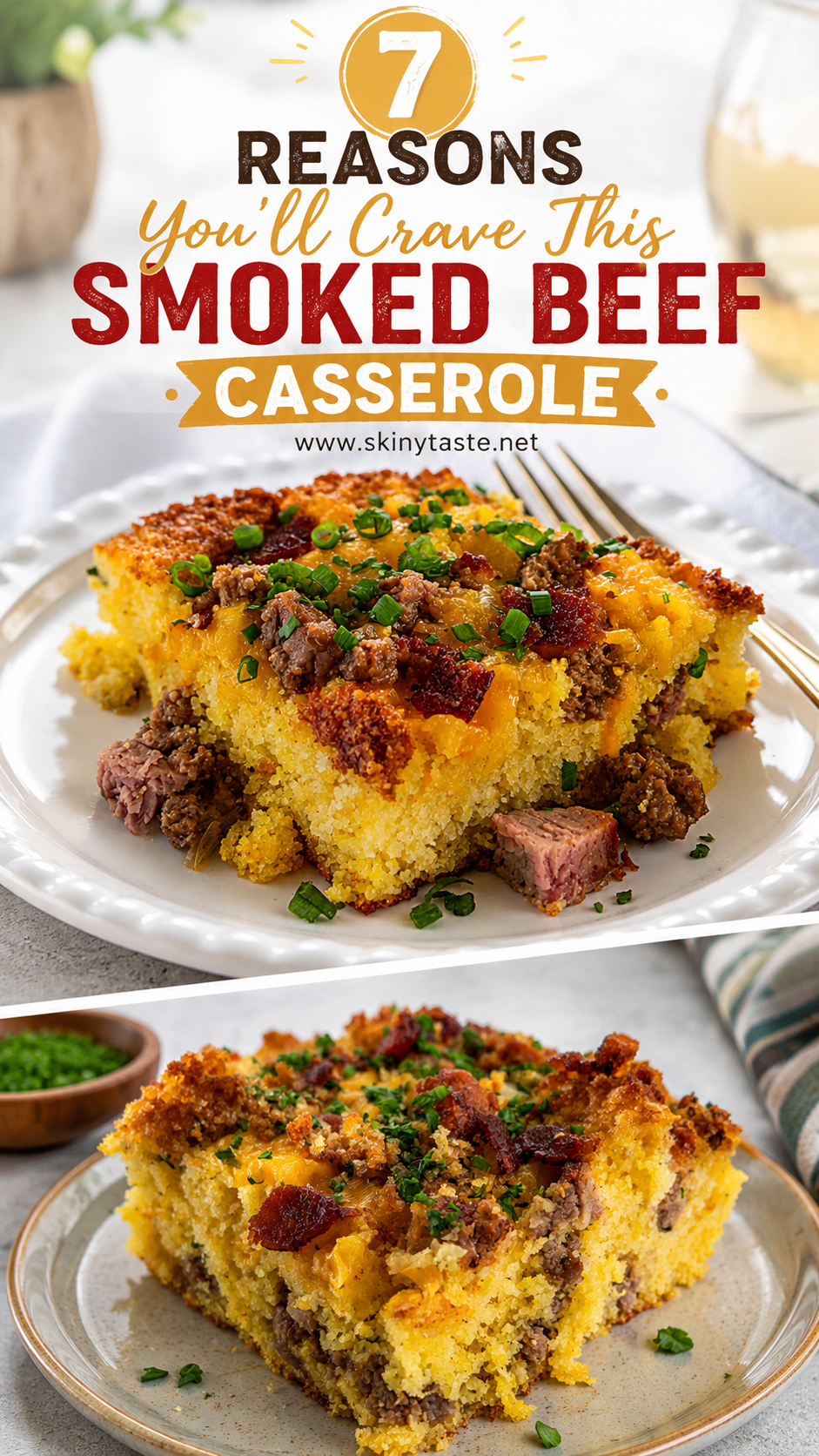 Smoked Beef and Cornbread Casserole