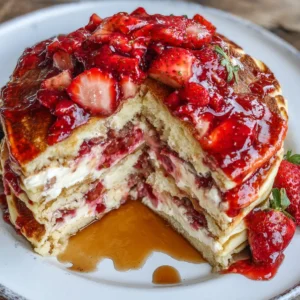 Strawberry Cheesecake Pancakes