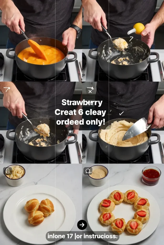 Easy Strawberry Glazed French Crullers Recipe for 12 Servings 8 Strawberry Glazed French Crullers