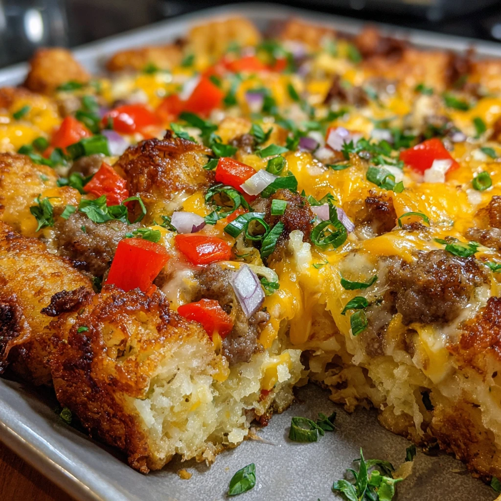 Tater Tot Breakfast Casserole