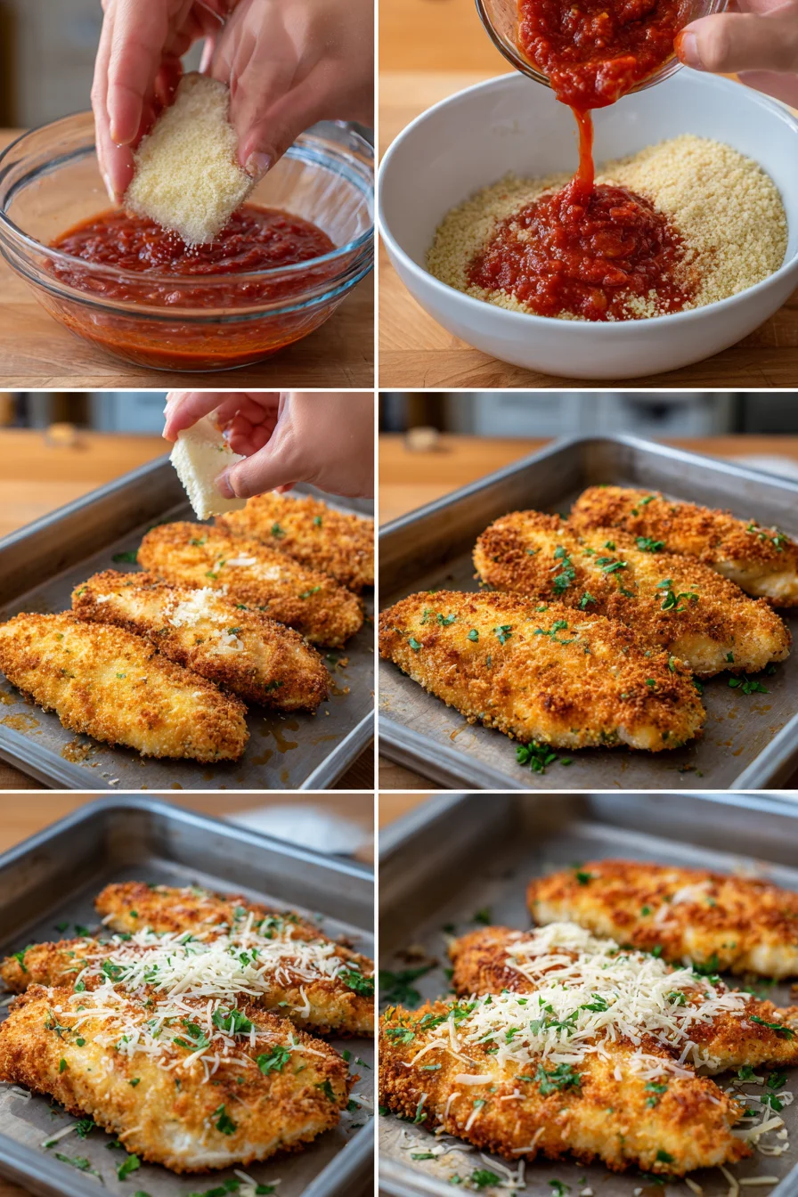 Baked Chicken Parmesan Recipe delivers a crispy, cheesy dinner for families 8 Baked Chicken Parmesan Recipe