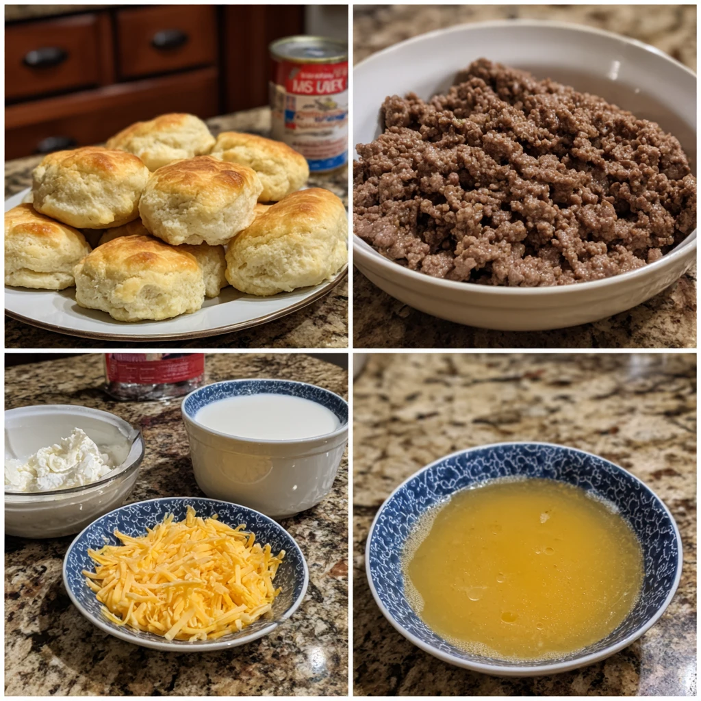 Biscuits and Gravy Breakfast Casserole