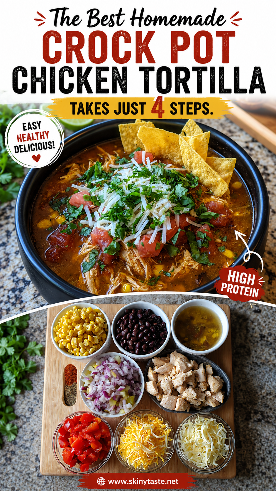 Crock Pot Chicken Tortilla Soup