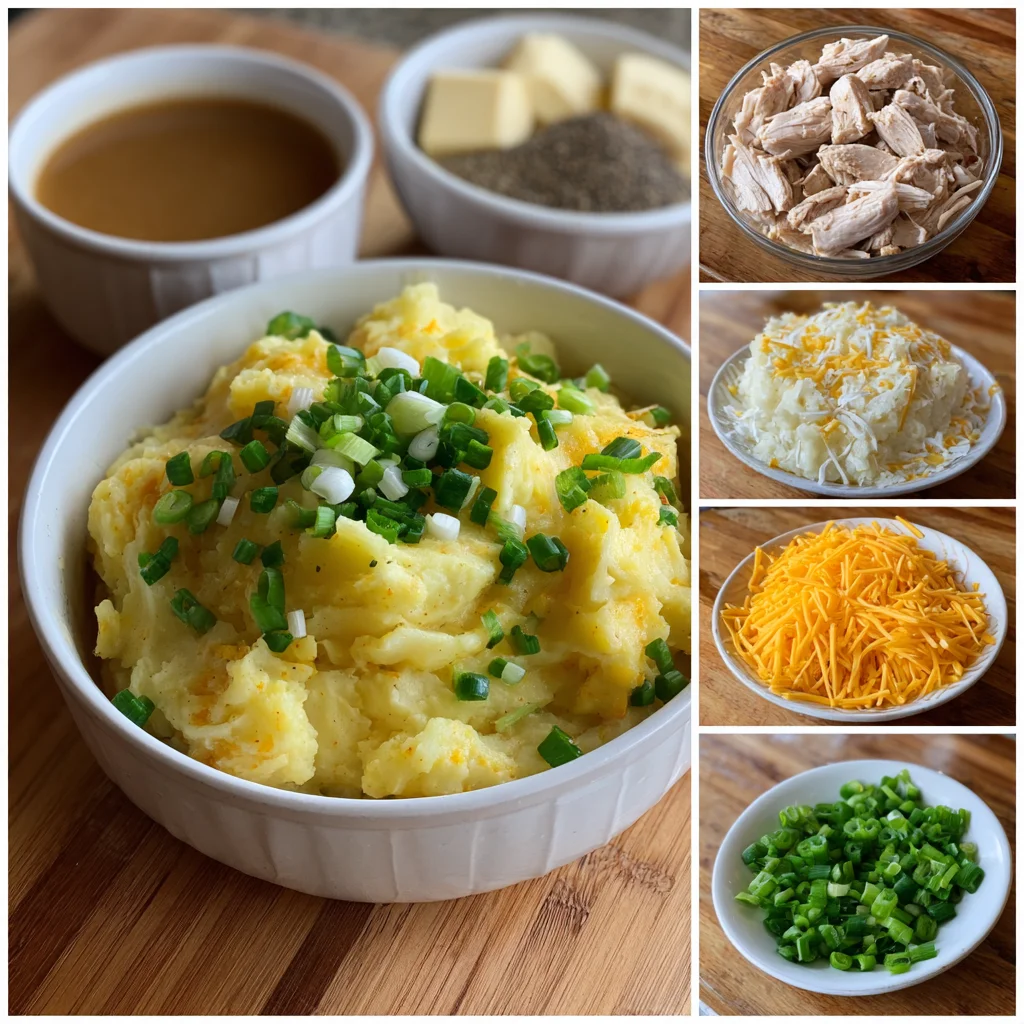 Chicken Mashed Potato Bowls Easy 4 Servings Food Recipe for Families 7 Enjoy 4 Chicken Mashed Potato Bowls for Cozy Family Dinner!