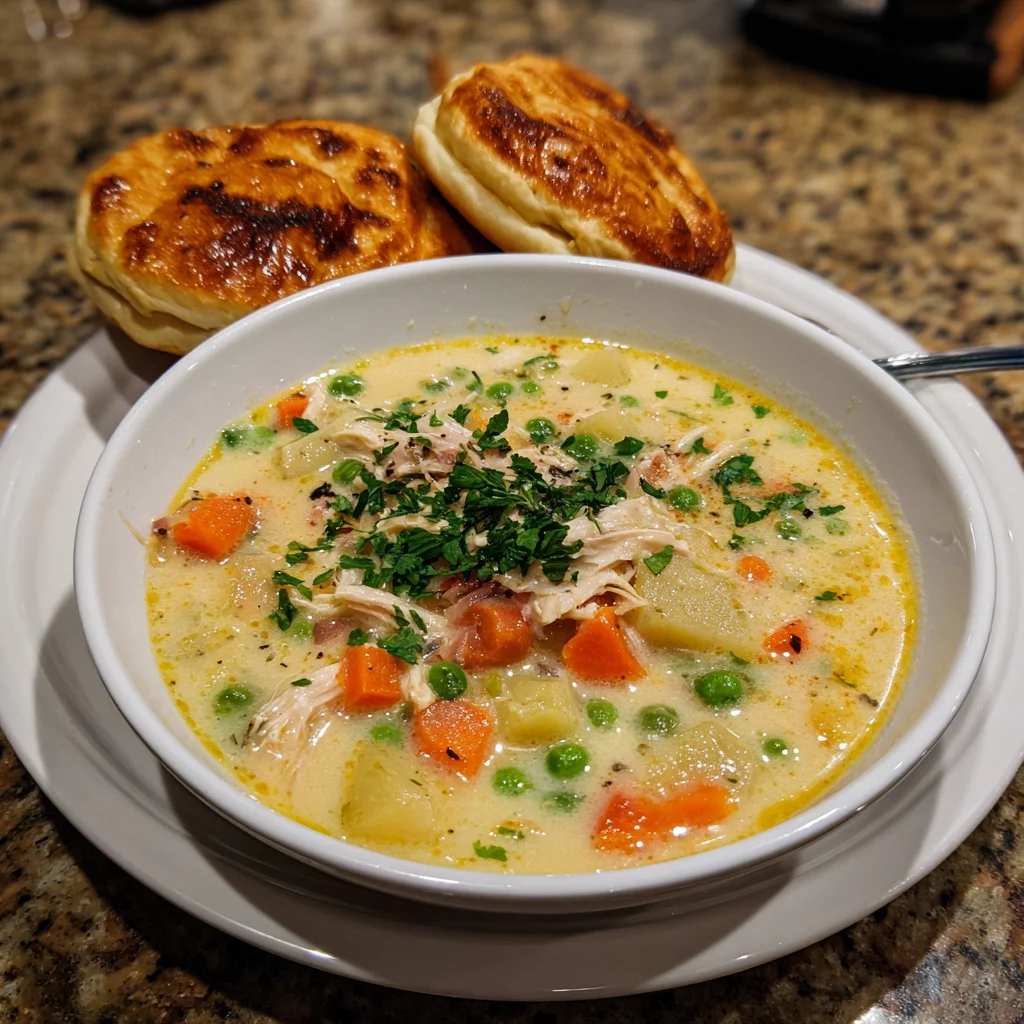 Chicken Pot Pie Soup delivers creamy comfort for fast weeknight dinners 9 Chicken Pot Pie Soup