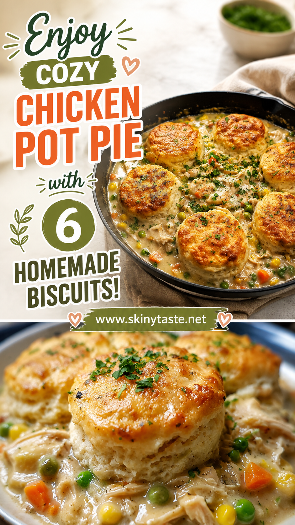 Chicken Pot Pie with Biscuits brings a quick, cozy dinner the family enjoys 11 Chicken Pot Pie with Biscuits