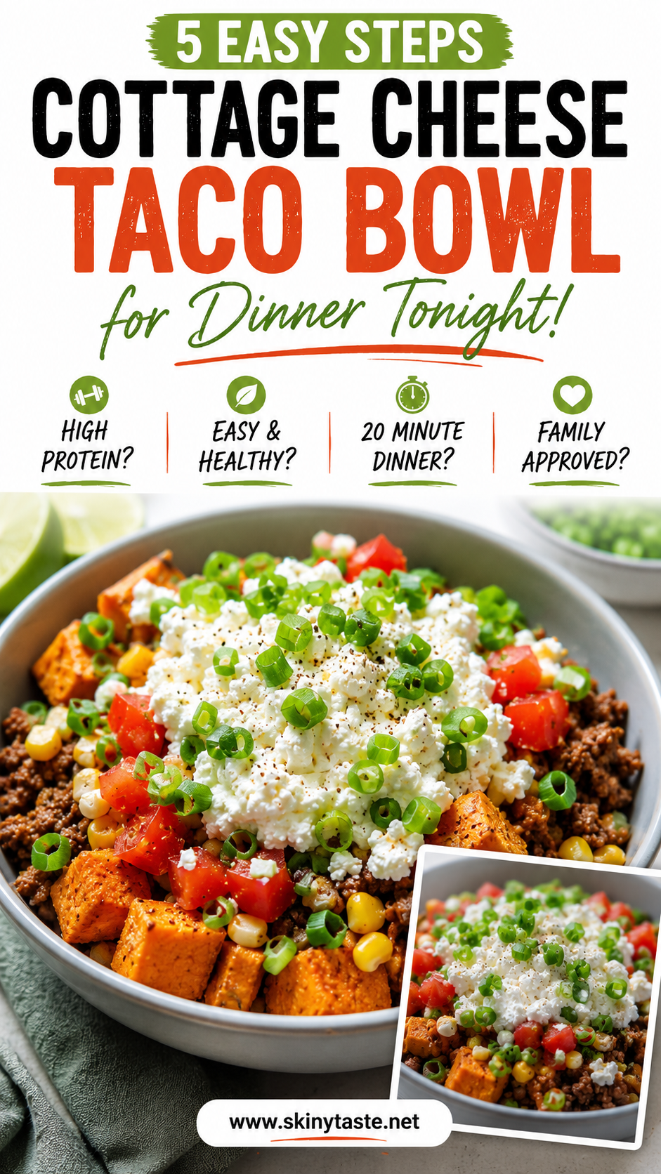 Cottage Cheese Taco Bowl is a Fresh High‑Protein Meal for Busy Weeknights 11 Cottage Cheese Taco Bowl