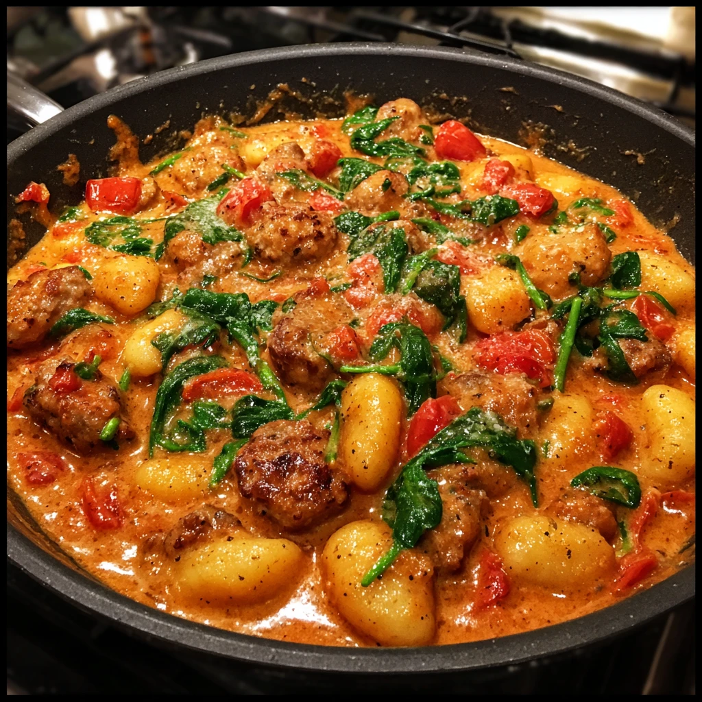 Creamy Tomato Gnocchi Offers Quick Dinner with Spinach and Sausage 9 Creamy Tomato Gnocchi