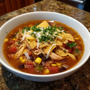 Crock Pot Chicken Tortilla Soup