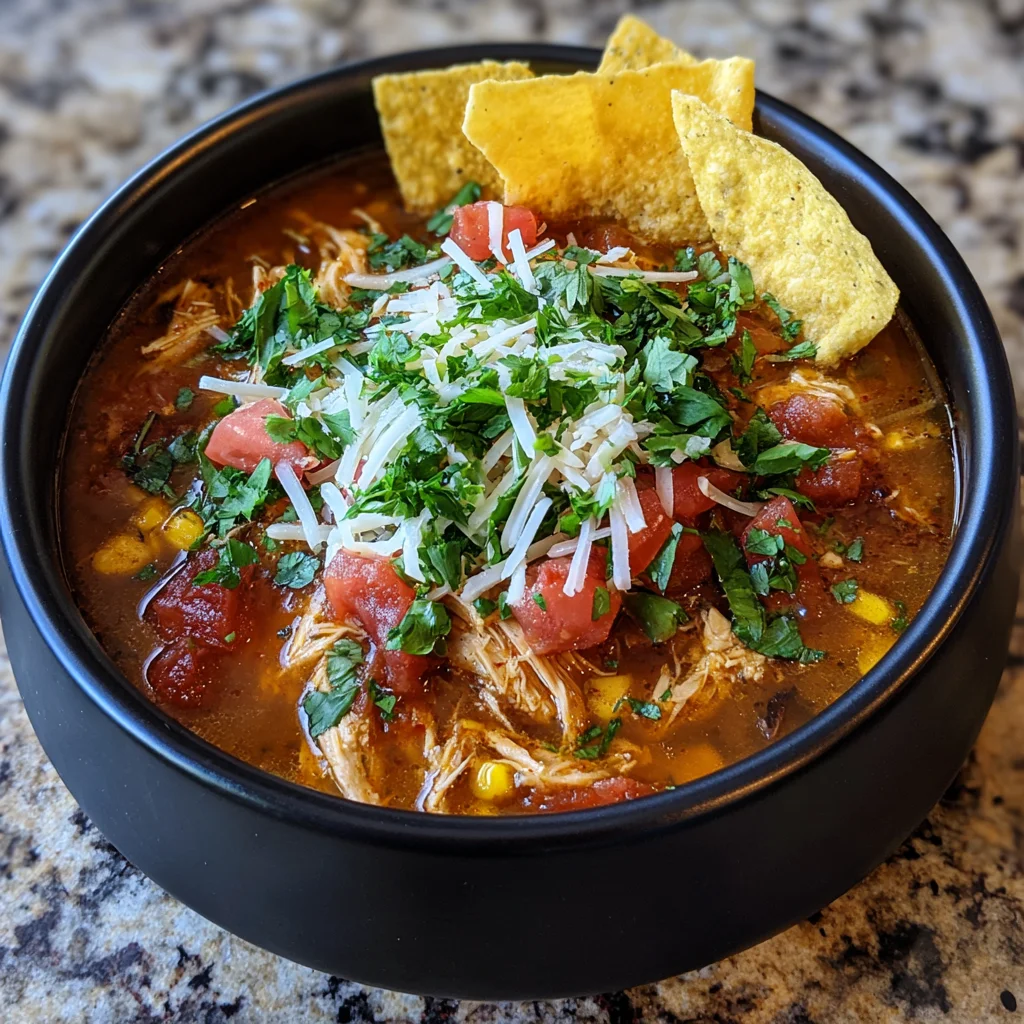 Crock Pot Chicken Tortilla Soup