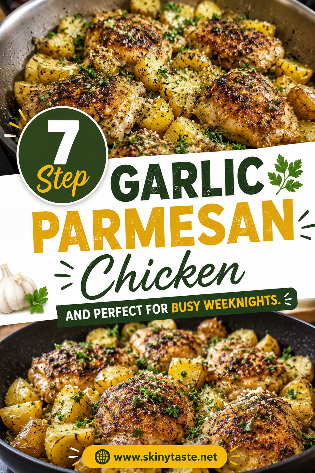 Garlic Parmesan Chicken and Potatoes provides a quick, tasty one‑pan dinner 11 Garlic Parmesan Chicken and Potatoes