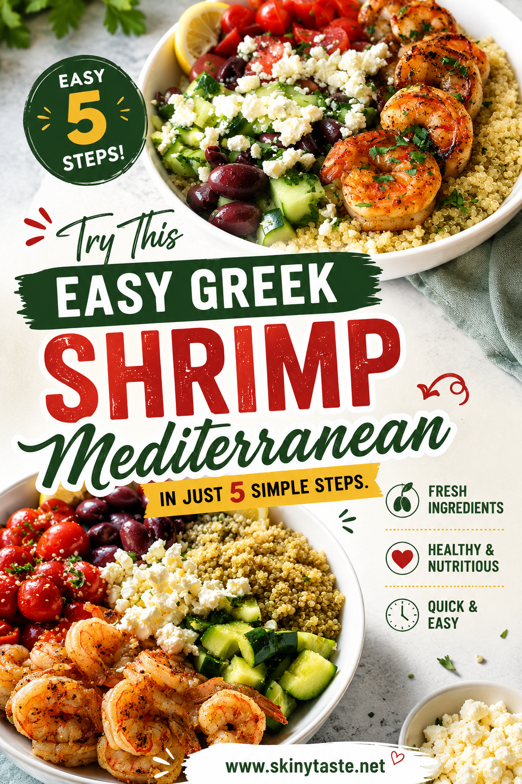Greek Shrimp Mediterranean Bowl is a Fresh, Flavorful Summer Meal 11 Greek Shrimp Mediterranean Bowl