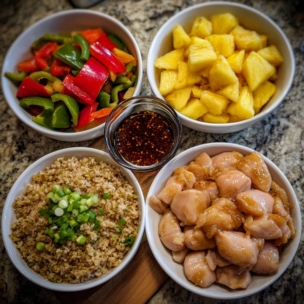 Hawaiian Chicken Sheet Pan Easy One Pan Dinner with Pineapple and Veggies 7 Hawaiian Chicken Sheet Pan