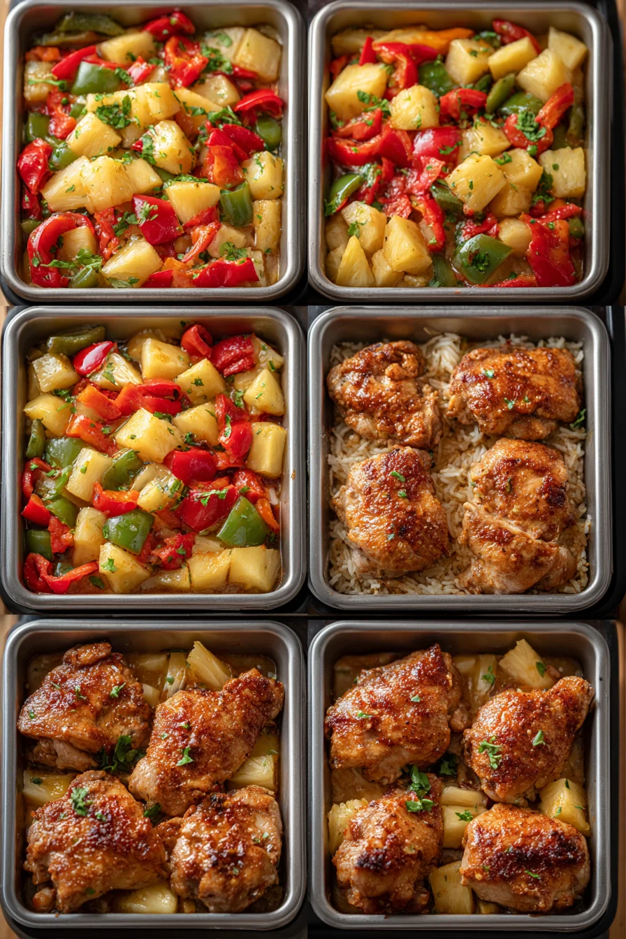 Hawaiian Chicken Sheet Pan Easy One Pan Dinner with Pineapple and Veggies 8 Hawaiian Chicken Sheet Pan
