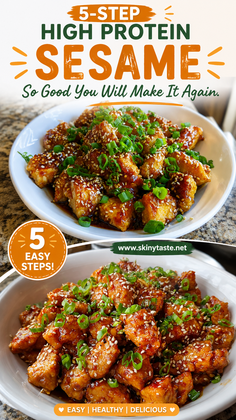 High Protein Sesame Chicken