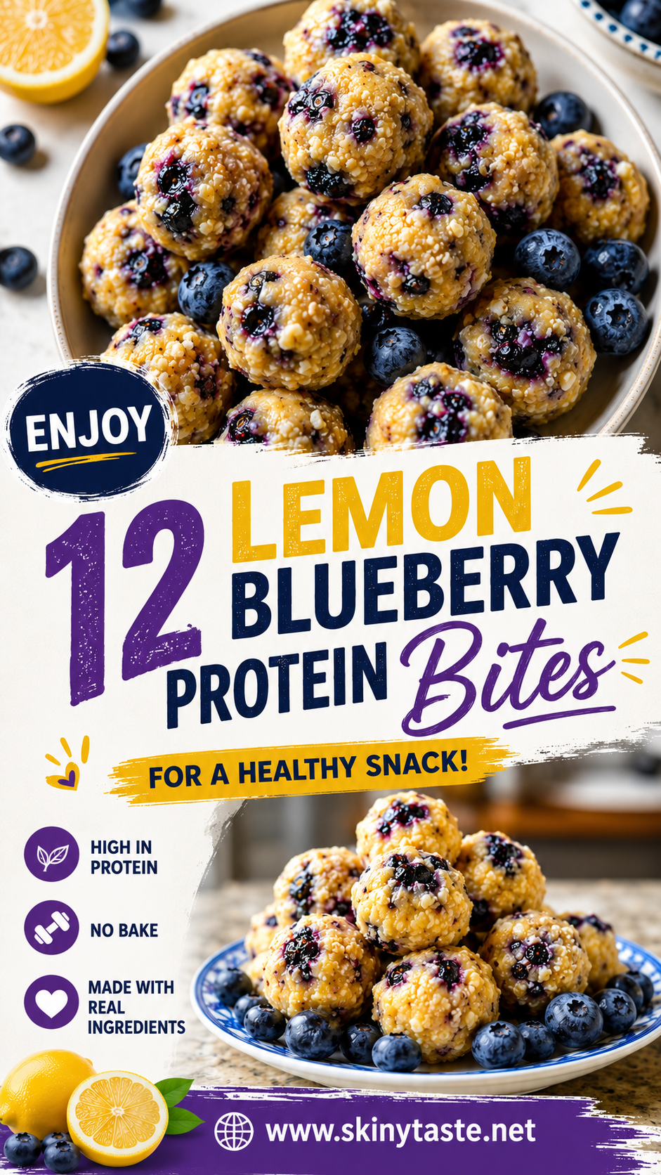 Lemon Blueberry Cottage Cheese Protein Bites are a quick, refreshing snack 11 Lemon Blueberry Cottage Cheese Protein Bites