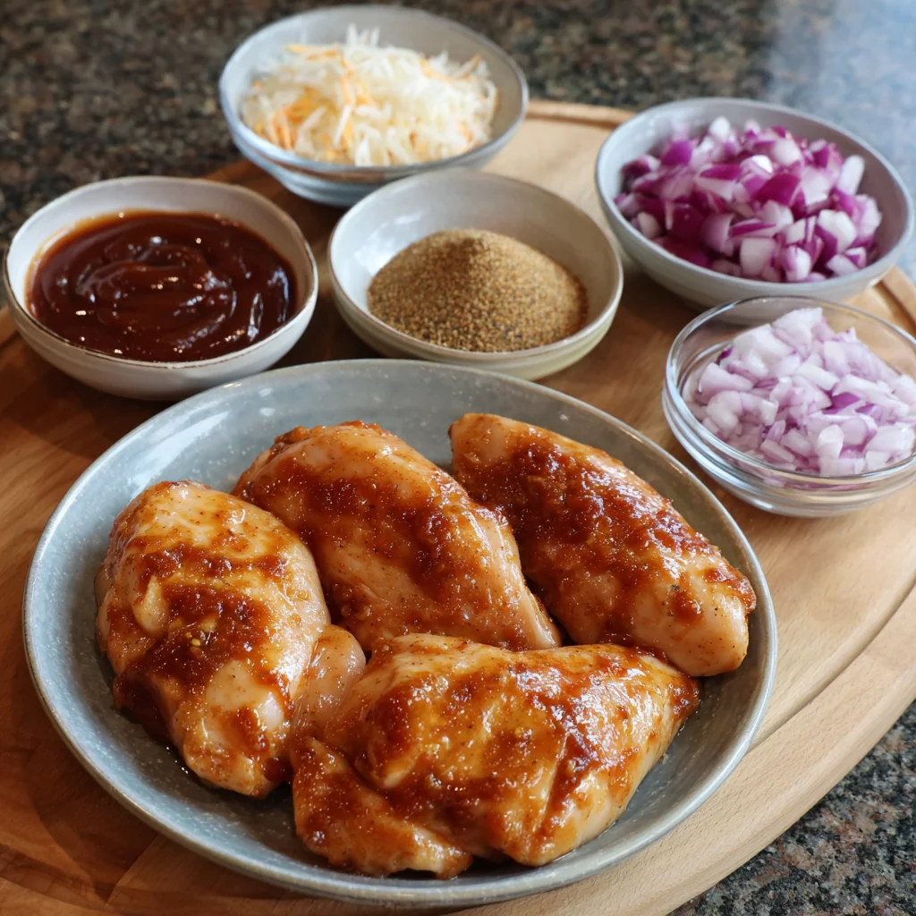 Slow Cooker Shredded BBQ Chicken
