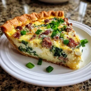 Smoked Beef Spinach Quiche