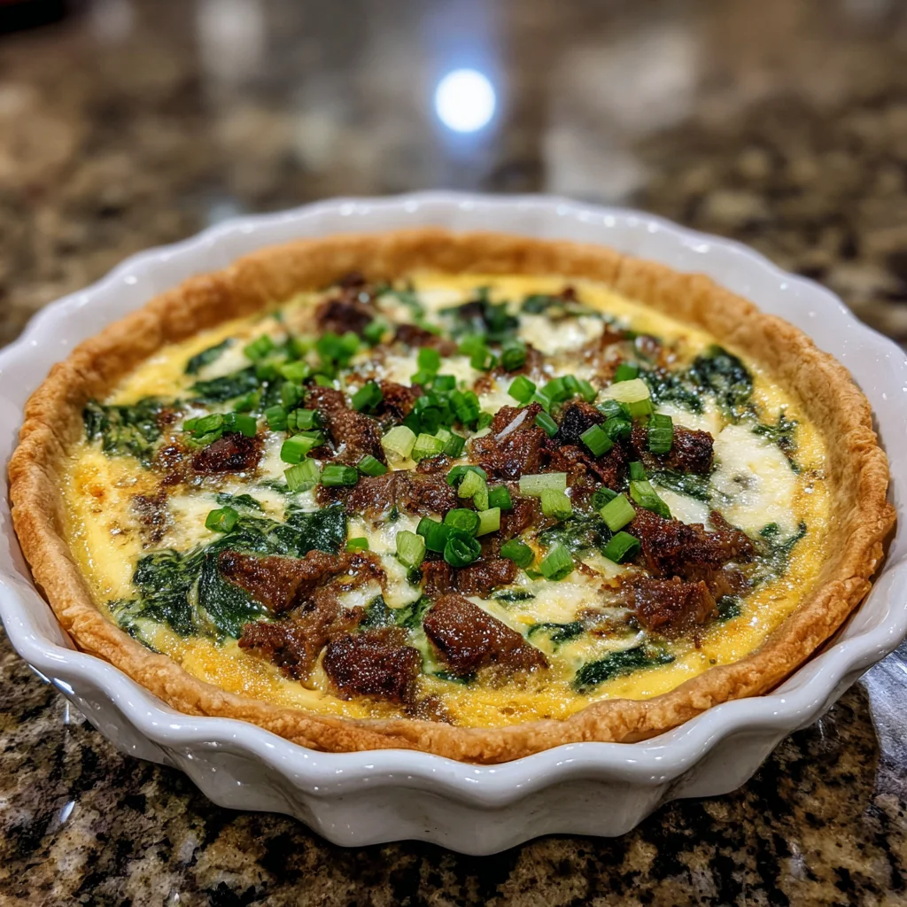 Smoked Beef Spinach Quiche offers a brunch with smoked beef and greens 9 Smoked Beef Spinach Quiche