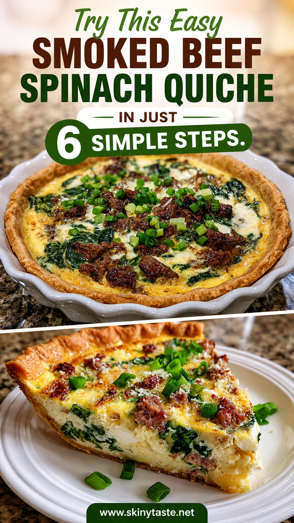 Smoked Beef Spinach Quiche offers a brunch with smoked beef and greens 11 Smoked Beef Spinach Quiche
