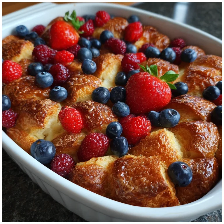 Sweet Croissant Breakfast Casserole