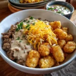 Tater Tot Breakfast Bowl with Gravy