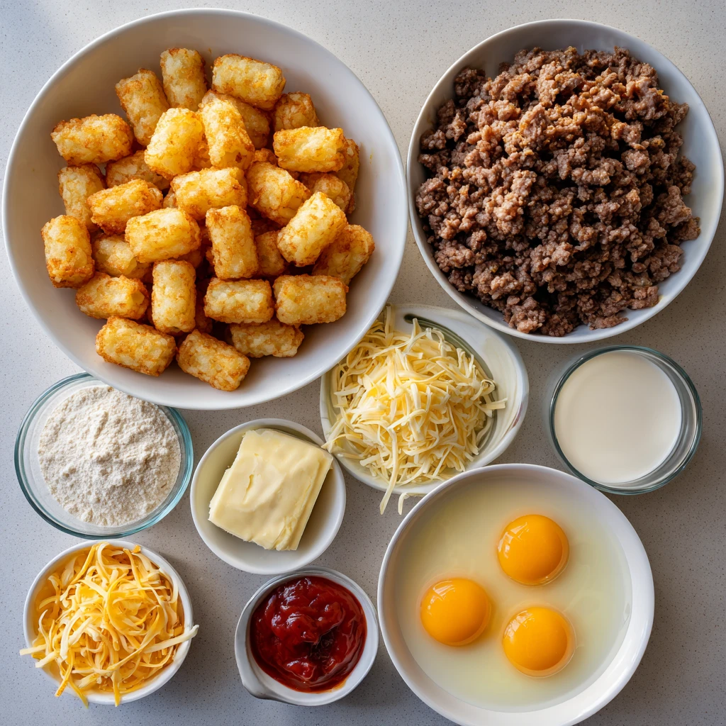 Tater Tot Breakfast Bowl with Gravy Easy 4 Servings Family Favorite 7 Tater Tot Breakfast Bowl with Gravy