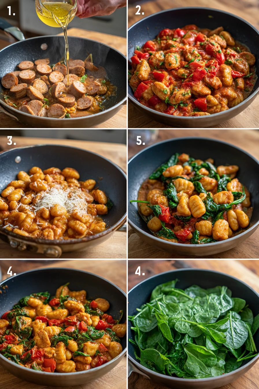Creamy Tomato Gnocchi Offers Quick Dinner with Spinach and Sausage 8 Creamy Tomato Gnocchi