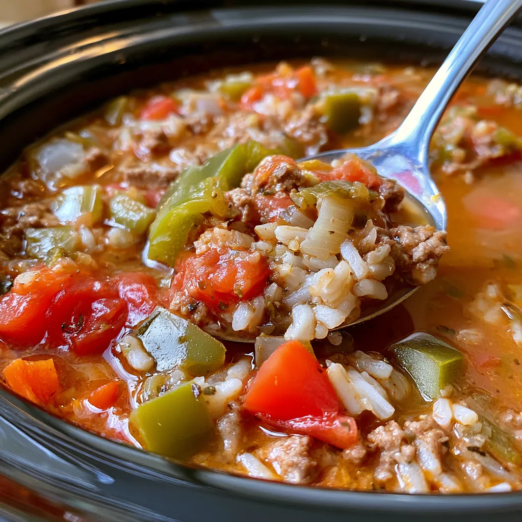 crock pot stuffed pepper soup