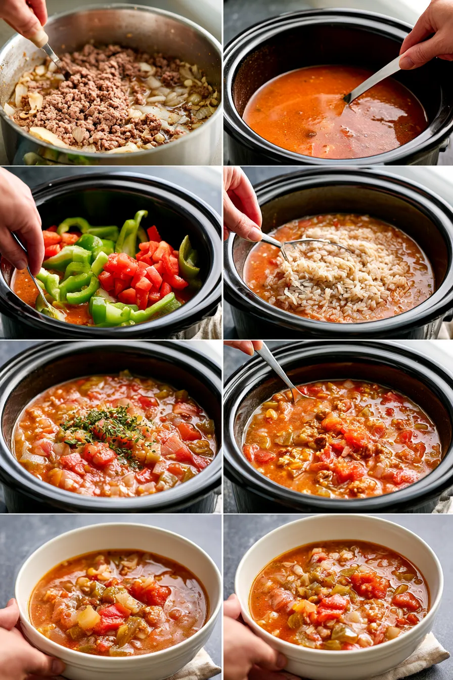crock pot stuffed pepper soup