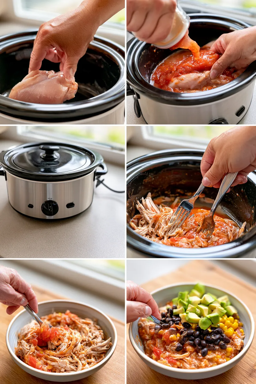 slow cooker chicken burrito bowl delivers bold Mexican flavor for quick 8 slow cooker chicken burrito bowl