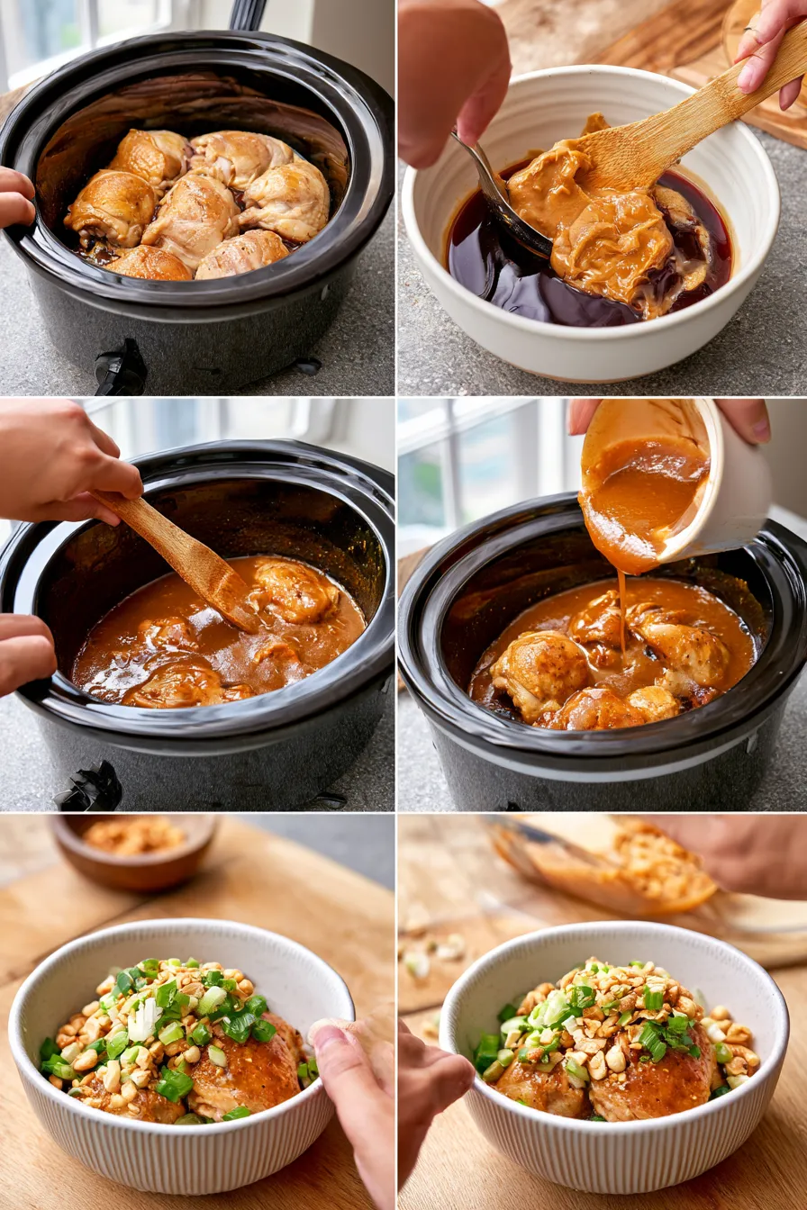 slow cooker peanut chicken offers creamy Thai flavor for easy family meals 8 slow cooker peanut chicken